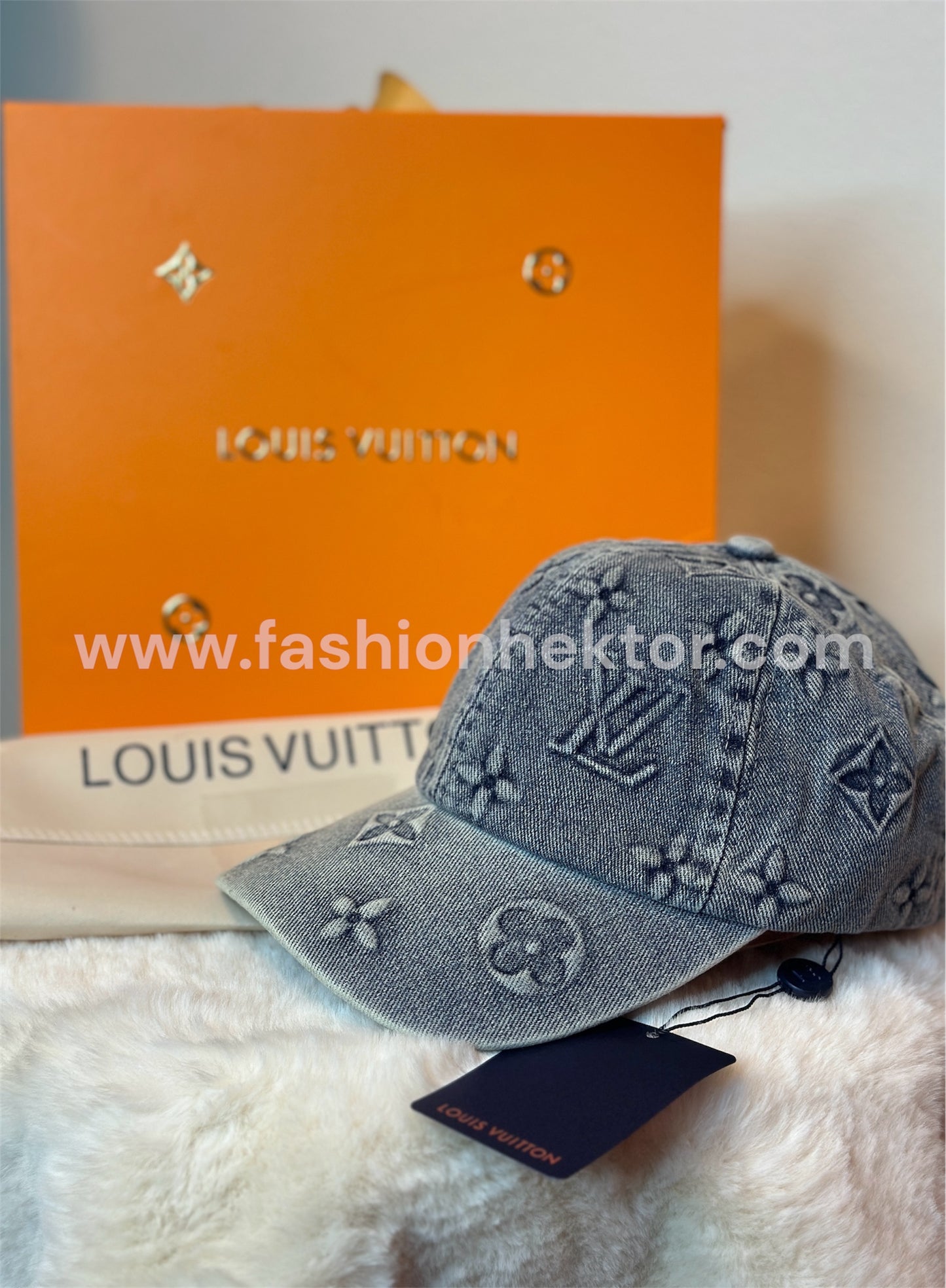 Louis Vuitton Monogram Washed Denim Cap