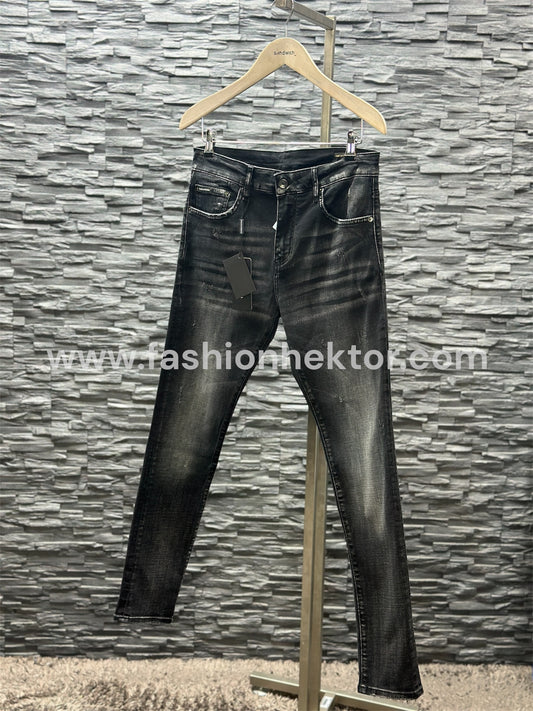 Dolce & Gabbana Jeans met Logoplakkaat Black