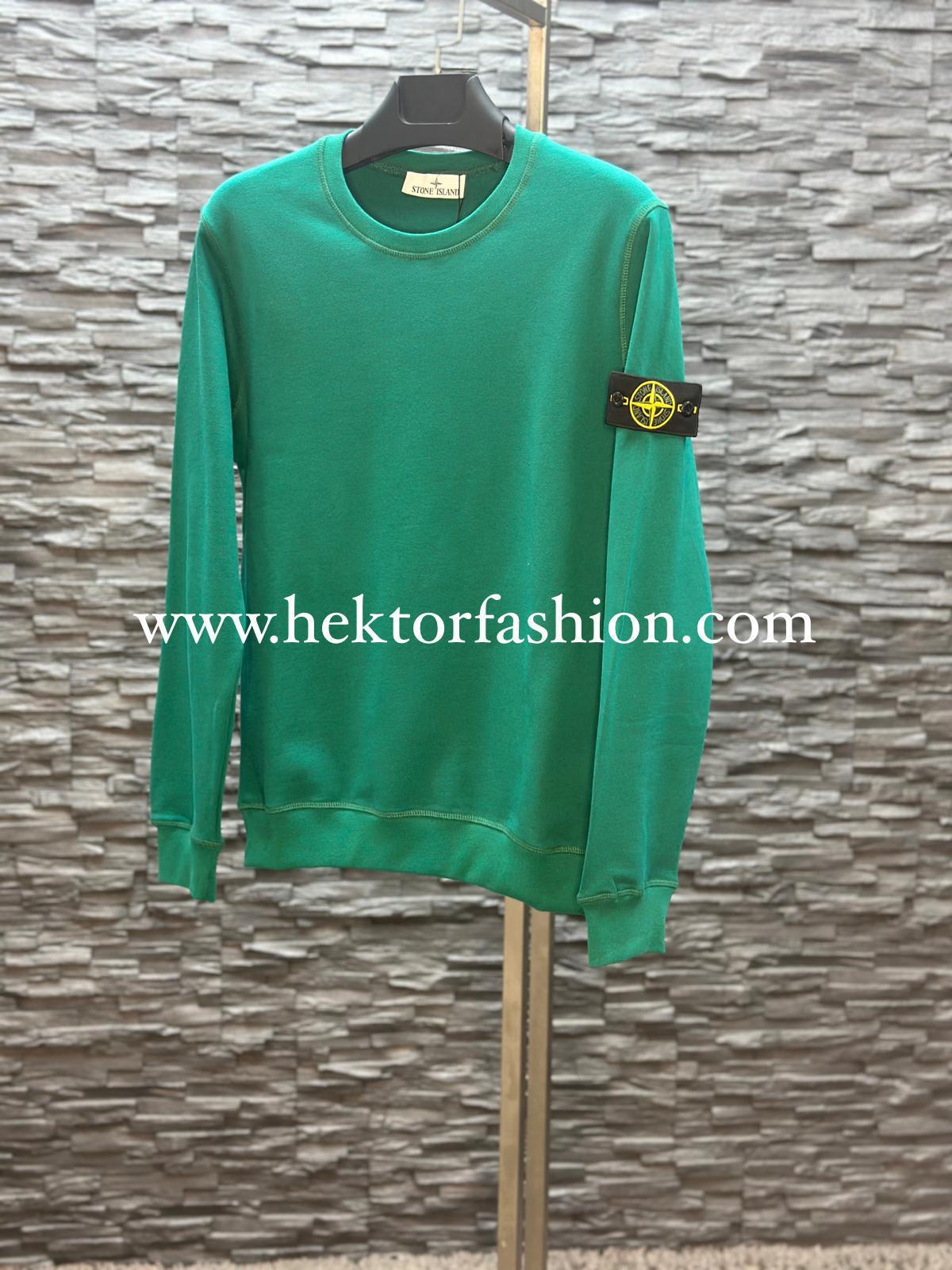 Stone Island Sweater met Compass-logopatch Green