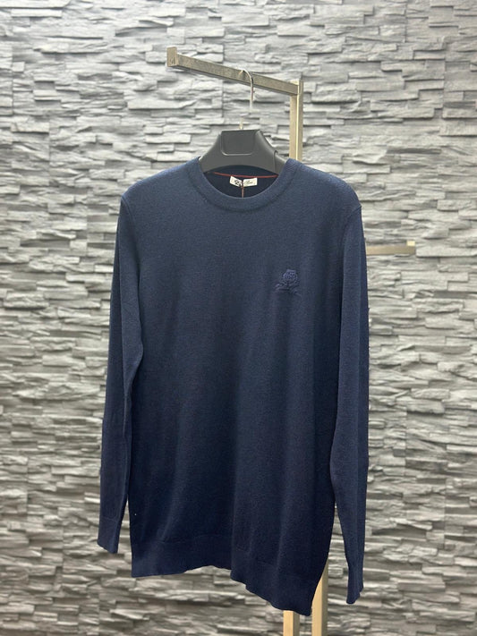 Loro Piana Two Tone City Crew Blue