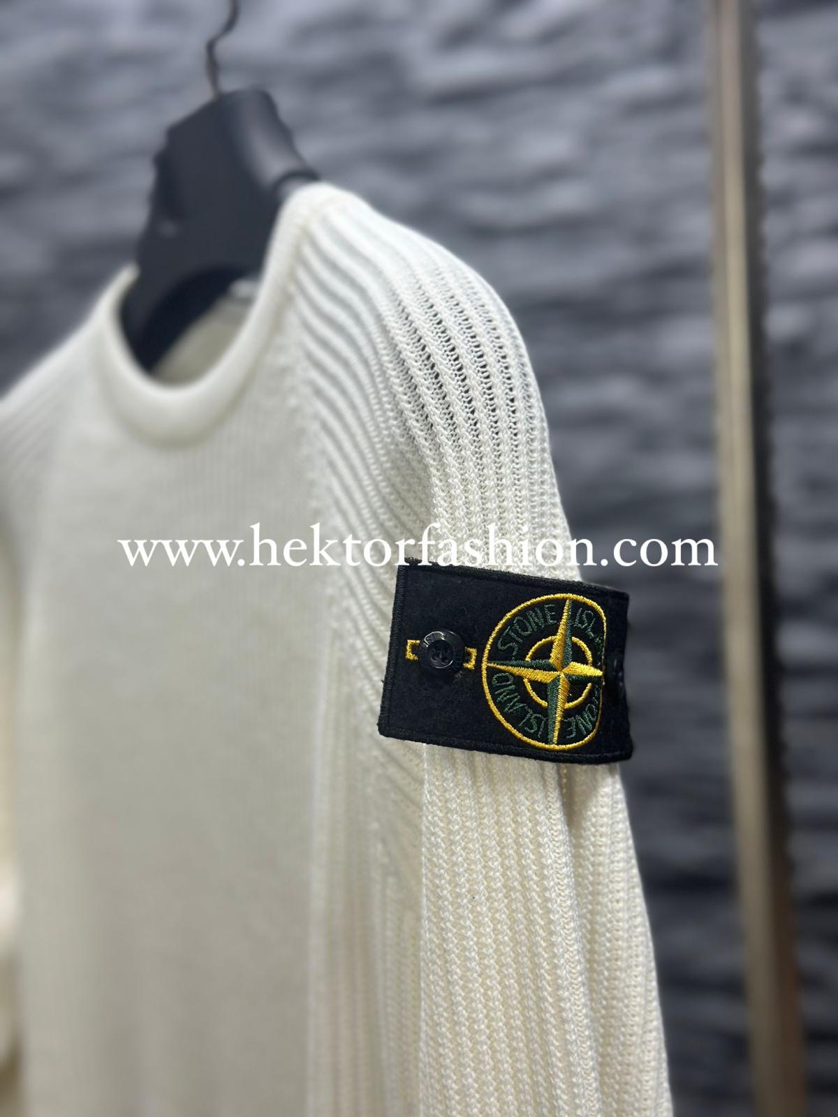 Stone Island Sweater Trico White