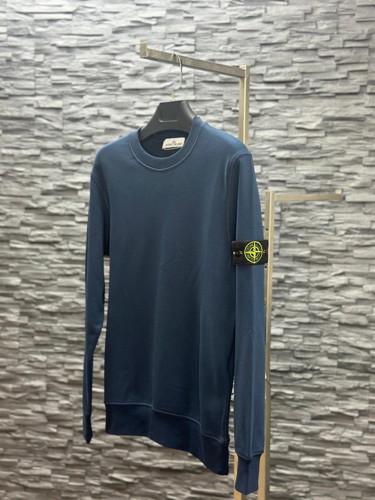 Stone Island Sweater met Compass-logopatch Blue