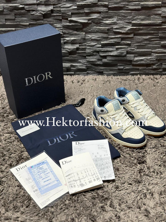 Dior B57-middelhoge sneaker Navy-Blue/Cream