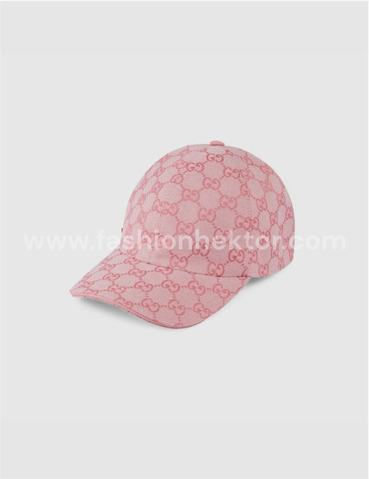 GG Canvas Baseball Hat (Beige met blauwe band)