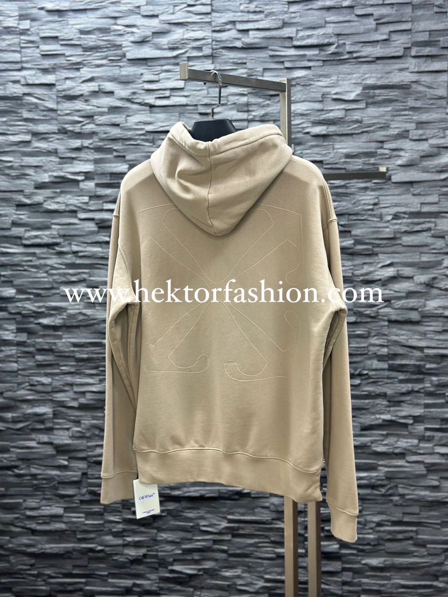 Off-White Outline Arrow hoodie lightbëige