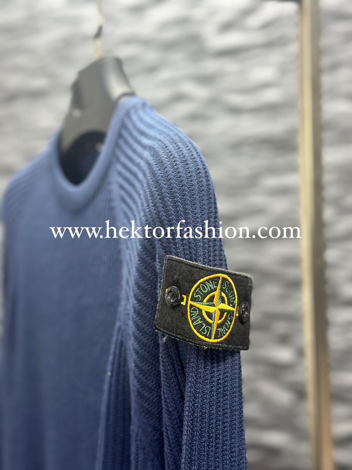 Stone Island Sweater Trico Blue