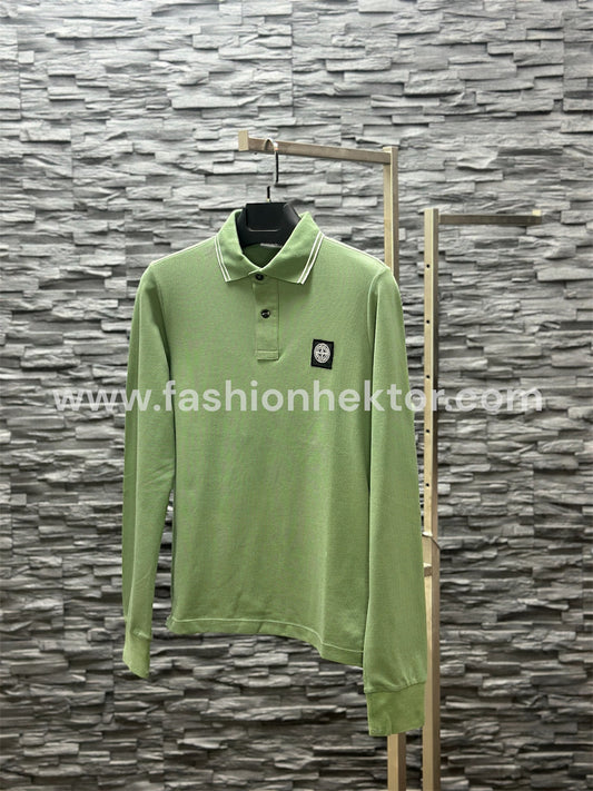 Stone Island Longsleeve Polo Green 2SL18