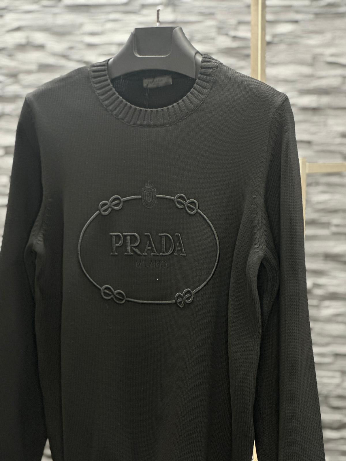 Prada Sweater Met Logoprint Black