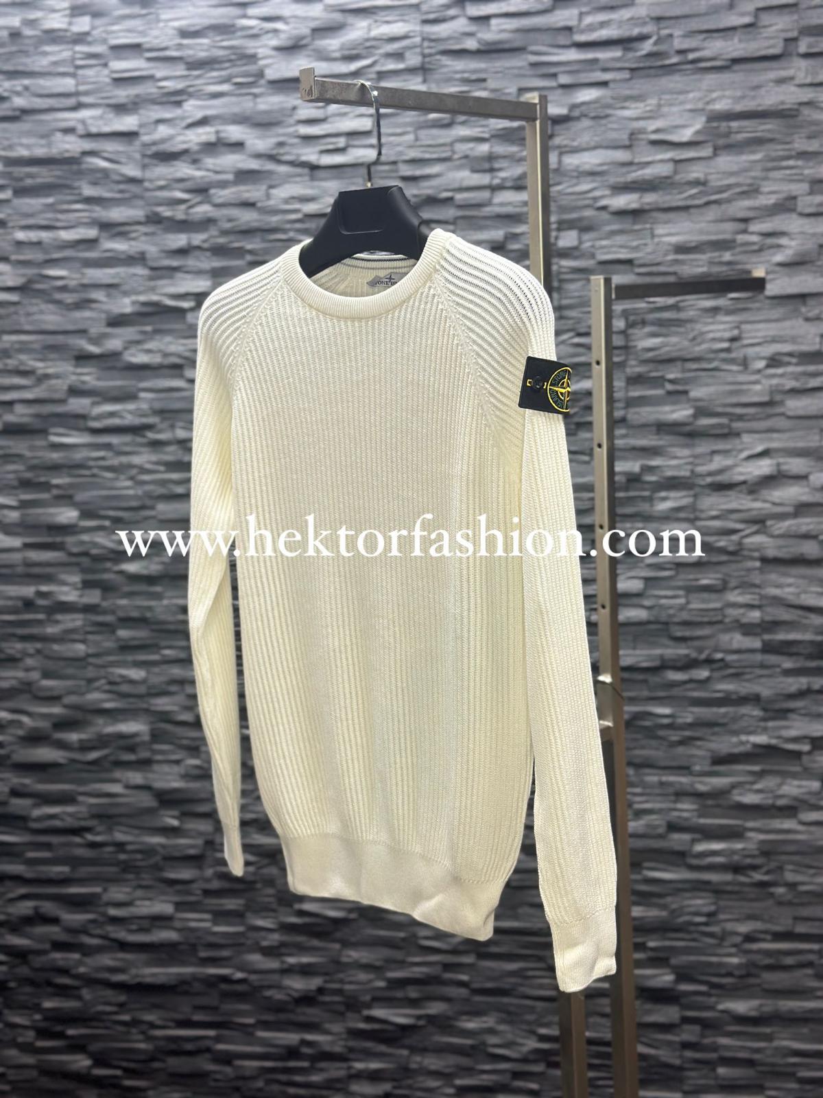 Stone Island Sweater Trico White