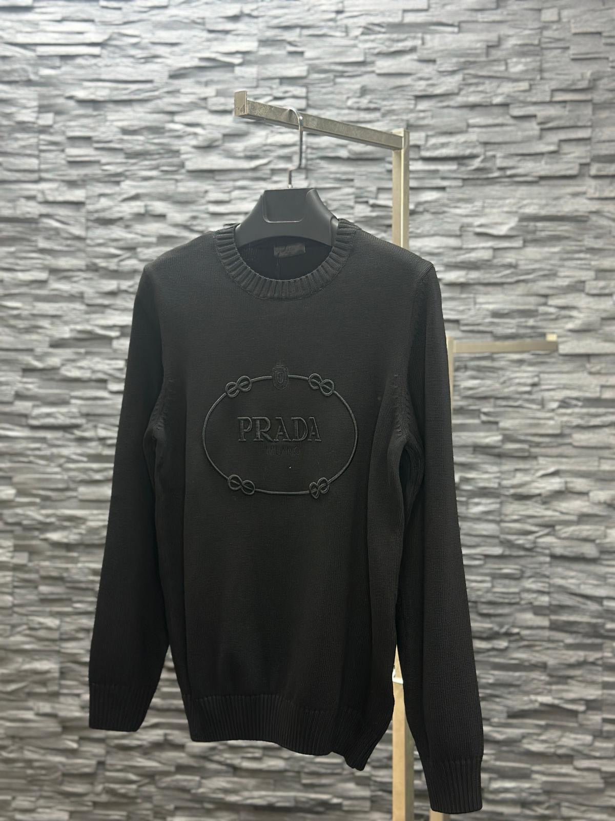 Prada Sweater Met Logoprint Black