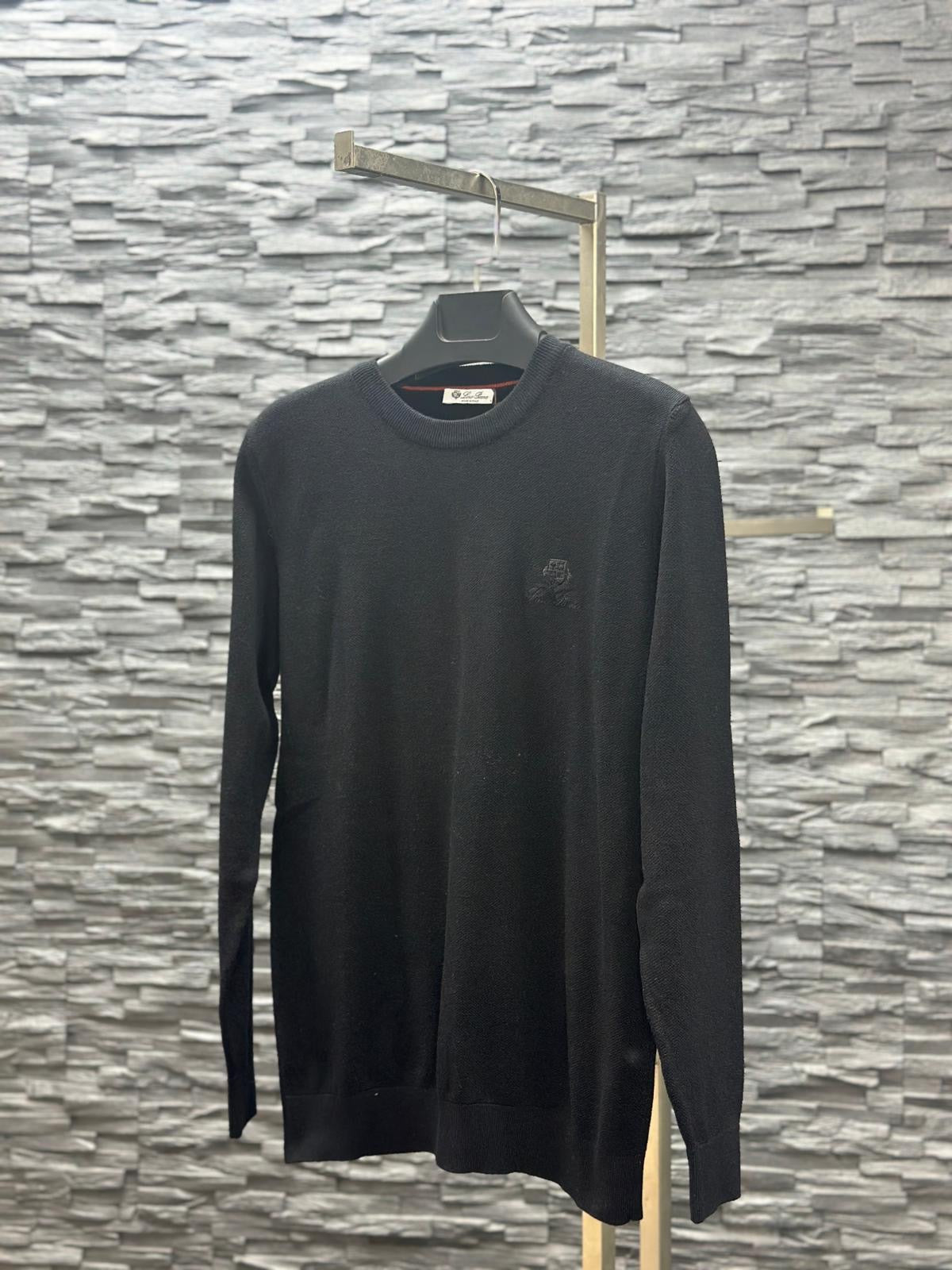 Loro Piana Two Tone City Crew Black